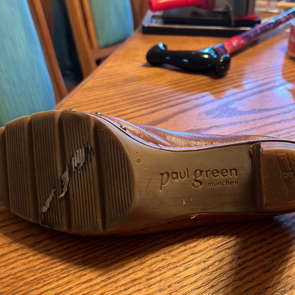 Paul Green Leather Mule Clogs size 61/2 - Picture 10 of 13